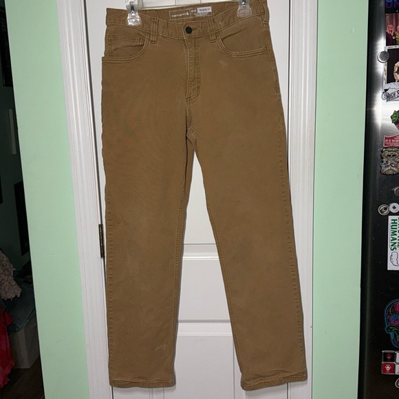 Carhartt Other - Carharrt Tan Relaxed Fit Outdoor Work Pants Tough Rugged Blue Collar Size 32x32